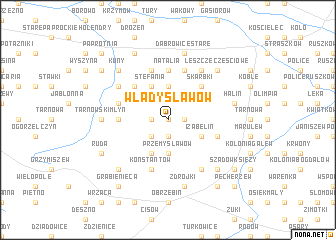 map of Władysławów