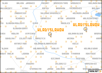 map of Władysławów