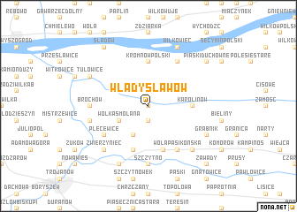 map of Władysławów