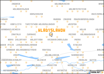 map of Władysławów