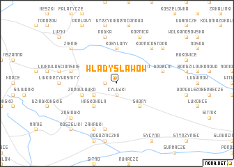 map of Władysławów