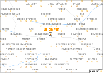 map of Władzin