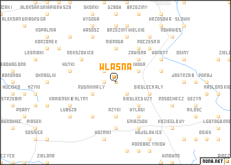 map of Własna