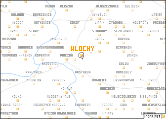 map of Włochy