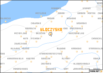 map of Włóczyska