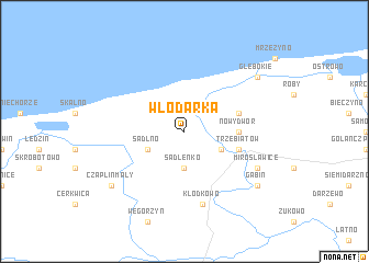 map of Włodarka