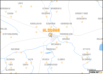 map of Włodawa