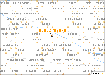 map of Włodzimierka