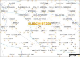 map of Włodzimierzów
