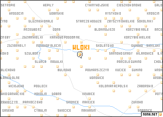 map of Włoki