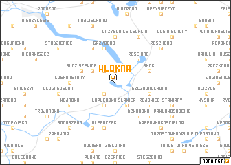 map of Włókna