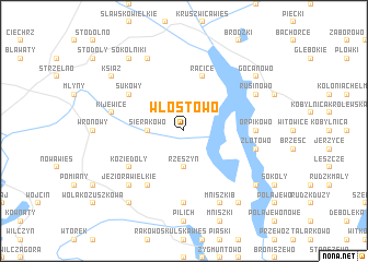 map of Włostowo