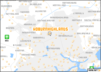 map of Woburn Highlands