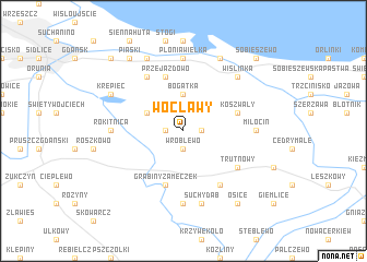 map of Wocławy