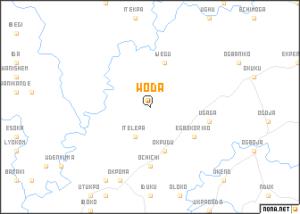 map of Woda