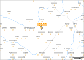 map of Wodna