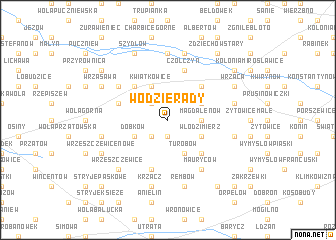 map of Wodzierady
