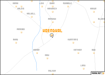 map of Woendwal