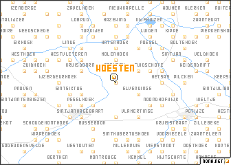 map of Woesten