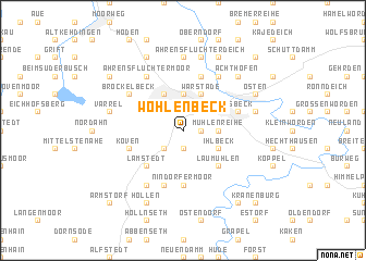 map of Wohlenbeck