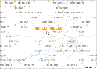 map of Wohlenhausen