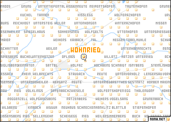 map of Wohnried