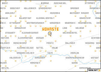 map of Wohnste