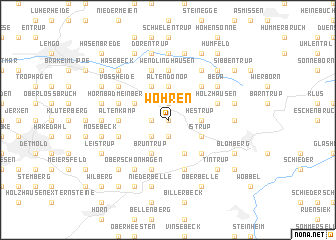 map of Wöhren