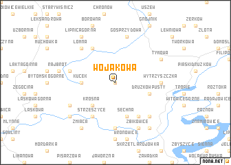 map of Wojakowa