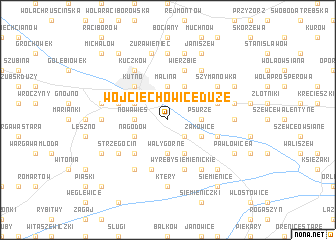 map of Wojciechowice Duże