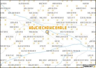 map of Wojciechowice Małe