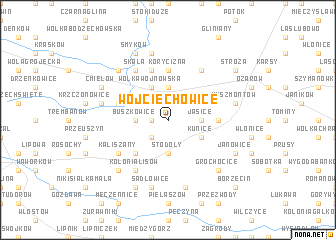 map of Wojciechowice