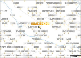 map of Wojciechów