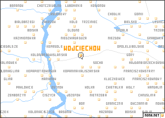 map of Wojciechów