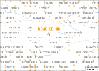 map of Wojciechów