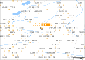 map of Wojciechów