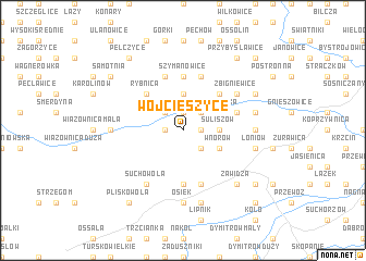 map of Wojcieszyce