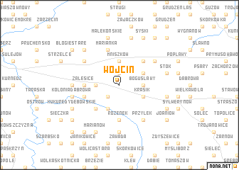 map of Wójcin