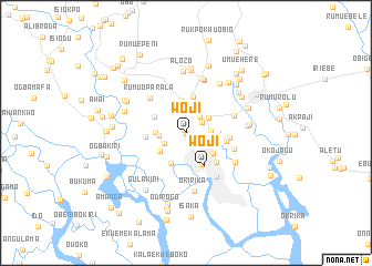 map of Woji