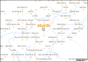 map of Wojków