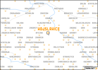 map of Wojsławice