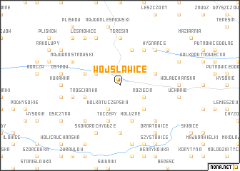 map of Wojsławice