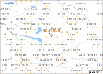 map of Wojtele