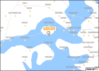 map of Wokon