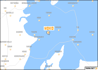 map of Woko