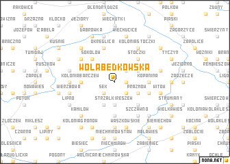 map of Wola Będkowska