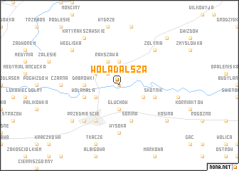 map of Wola Dalsza