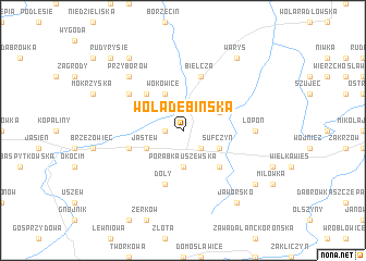 map of Wola Dębińska
