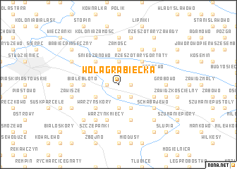 map of Wola Grabiecka