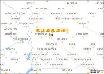 map of Wola Jabłońska